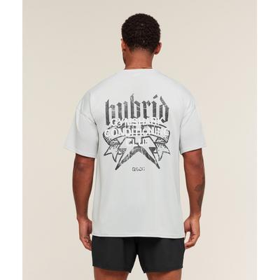 Υβριδικό Γραφικό T-shirt Ανοιχτό Γκρι A3c4f Gb7k