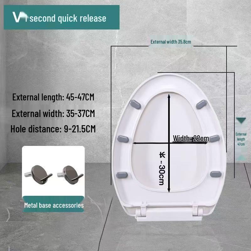 MDNG V-Shape Quick Release Toilet Seat Cover