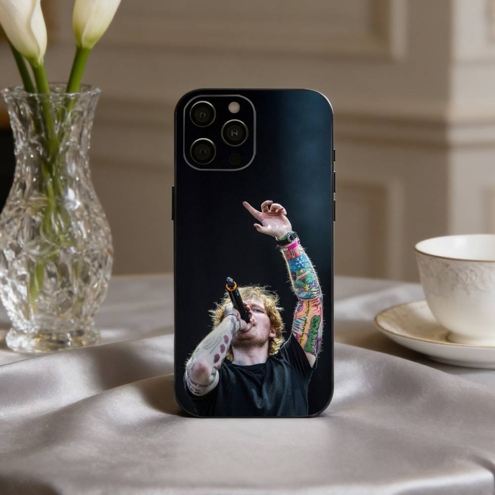 E-Ed-D Versatile S-Sheeran-N Phone Case For iPhone 17,16,15,14,13,12,11 Plus,Pro Max,XS,Soft Silicone Black Cover