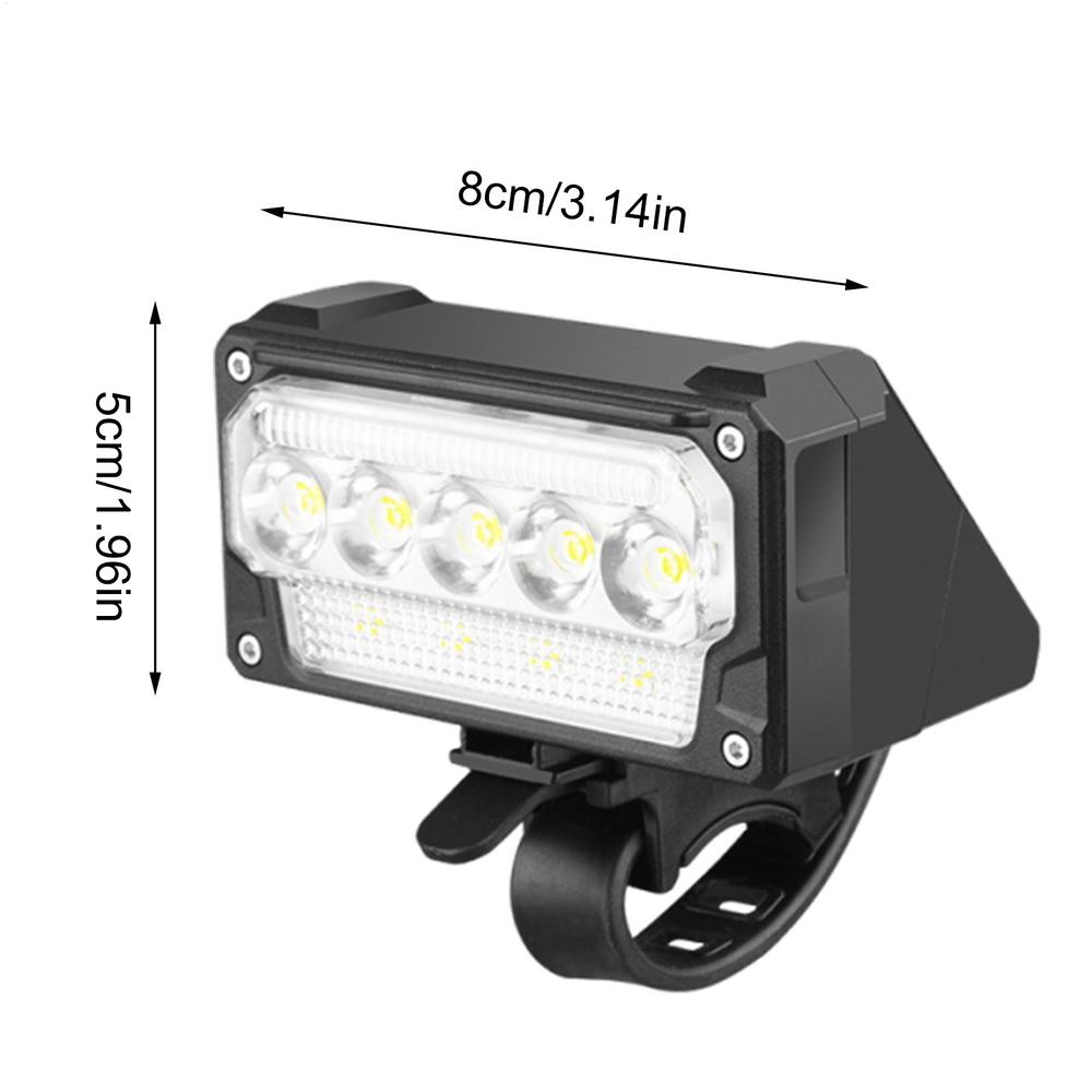 Велосипедный фонарь Высокояркий передний фонарь для велоспорта С 5 режимами Водонепроницаемый Велосипедные фары Велосипедный аксессуар Для ремонта чёрный