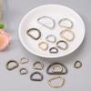 30pcs Metal D Rings Buckle Heavy Duty Opening D-Rings Clips Hooks for Crafts Bags Keyrings Straps DIY Accessories Light Bronze