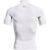 Under Armour Solid Color High Neck Slim Fit Short Sleeve T-Shirt Men Tops White 1372586-100