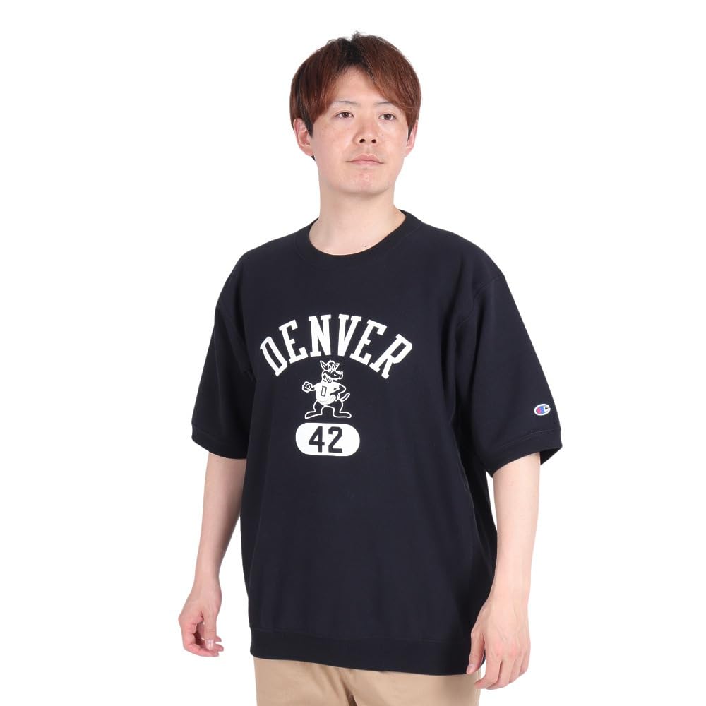 

Champion Reverse Half Sleeve Short Crew 10oz Graphic Weave® Sweatshirt, Sleeve, Neck, 100% Cotton, Fleece, Print, C3-Z006-09A-L