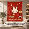 Miffy Tapestry, Personalized Custom Text, Wall Hanging Tapestry For Living Room Home Wall Decor