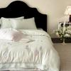Small Fresh Austrian Lenzing Tencel Four-piece Set, Girl Embroidery Cool Ice Silk Mattress Quilt Cover Summer