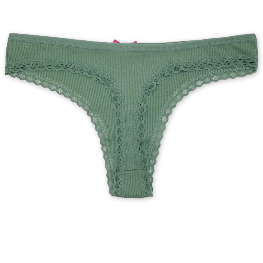 Women's Thongs G-strings Woman Underwear Sexy Cotton Cute Bows Ladies Panties Strings Tangas for Women 6 Pcs