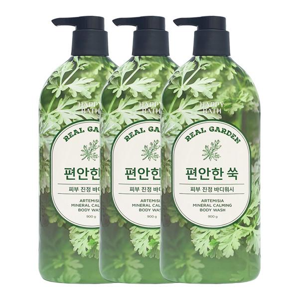 

HAPPY BATH Real Garden Mugwort Mineral Soothing Body Wash 900g x3