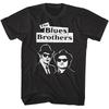 Die Blues Brothers Herren Hemd Schablone Logo Jake Elwood Foto T-Shirts Sommer Herren und Damen Locker und Atmungsaktiv T-Shirt Top