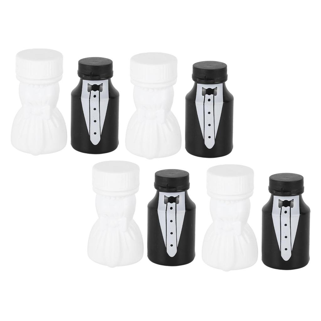 26PCS Hochzeit Seifenblasenflaschen Braut und Bräutigam Form Mini Seifenblasen Partyflasche für Jahrestag
