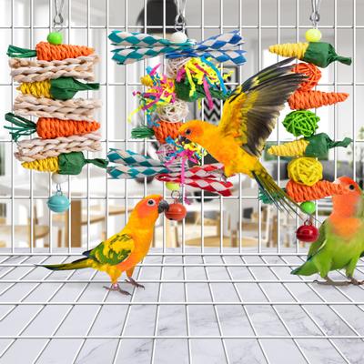 Parrot Toy Creative Shapes Wear Resistant Vivid Color Mini Bell Design Bite-resistant