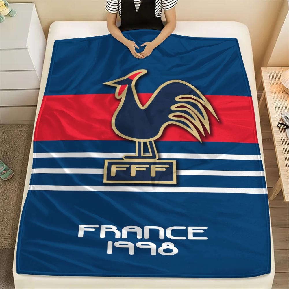 1Pc German Football Print Flannel Blanket, High quality Comfortable for All Seasons, Home Decor, Warmth and Comfort, Perfect for Christmas GiftS