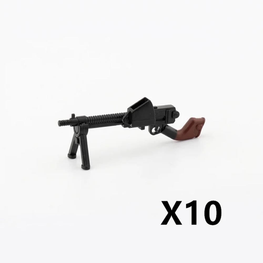 5/10 Zbraně vojáků z 2. světové války Stavebnice Dvoubarevný tisk Stroj Puška Samopal Odstřelovací pušky Vojenské příslušenství Kostky C238