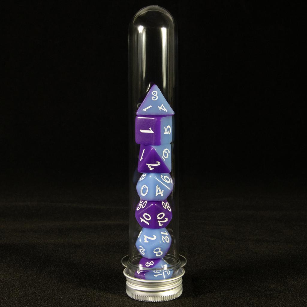 DND Dice Set 7pcs Splic Colors Polyhedral Game Dice with Tube for Entertainment Funny Party Board Games