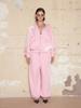 Hilda Smog Motif Wide String Sweatpants [Pink]