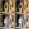 Rhinestone Wristwatch Bracelet Set Folding Buckle Women Wristwatch Fashion Strap Watch Women