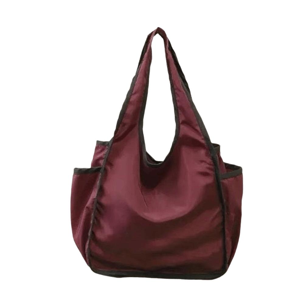 Large Capacity Tote Bag Foldable Eco-Friendly Bag Retro Shopping Bag Portable Use