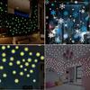 Children's Room Decals 3D Luminous Snowflake Wall Stickers Christmas Stickers Fluorescent