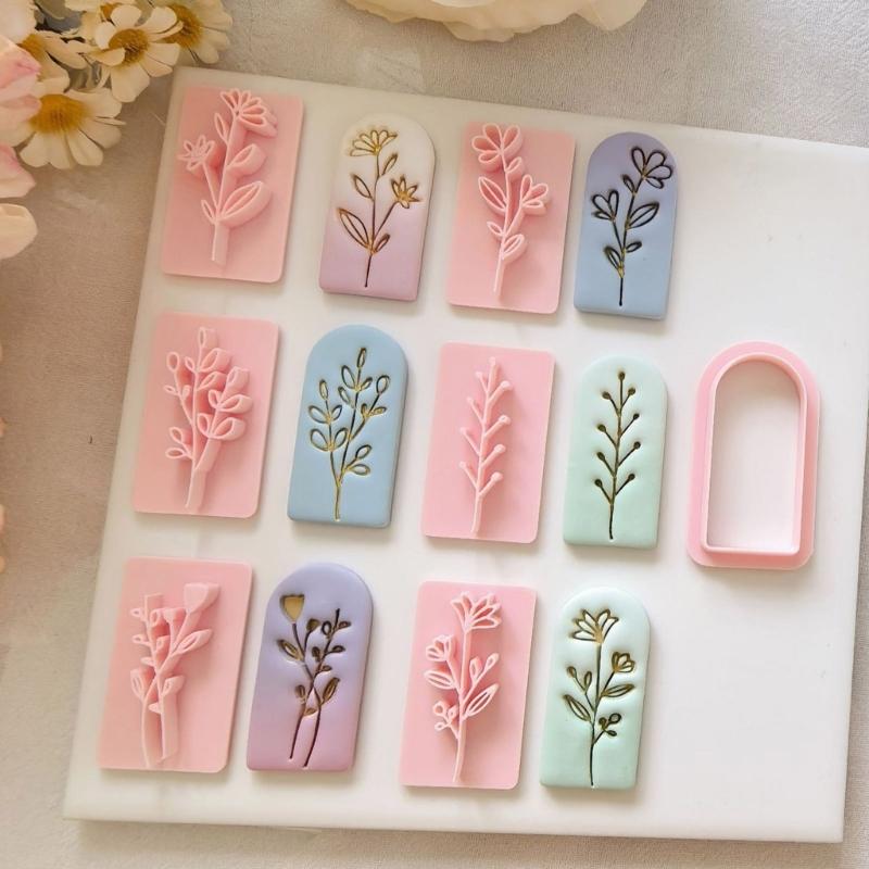 User Friendly Clay Leaf Molds with Anti Adhesive Surfaces Crafting Clay Molds for Creative Projects and Gift Making