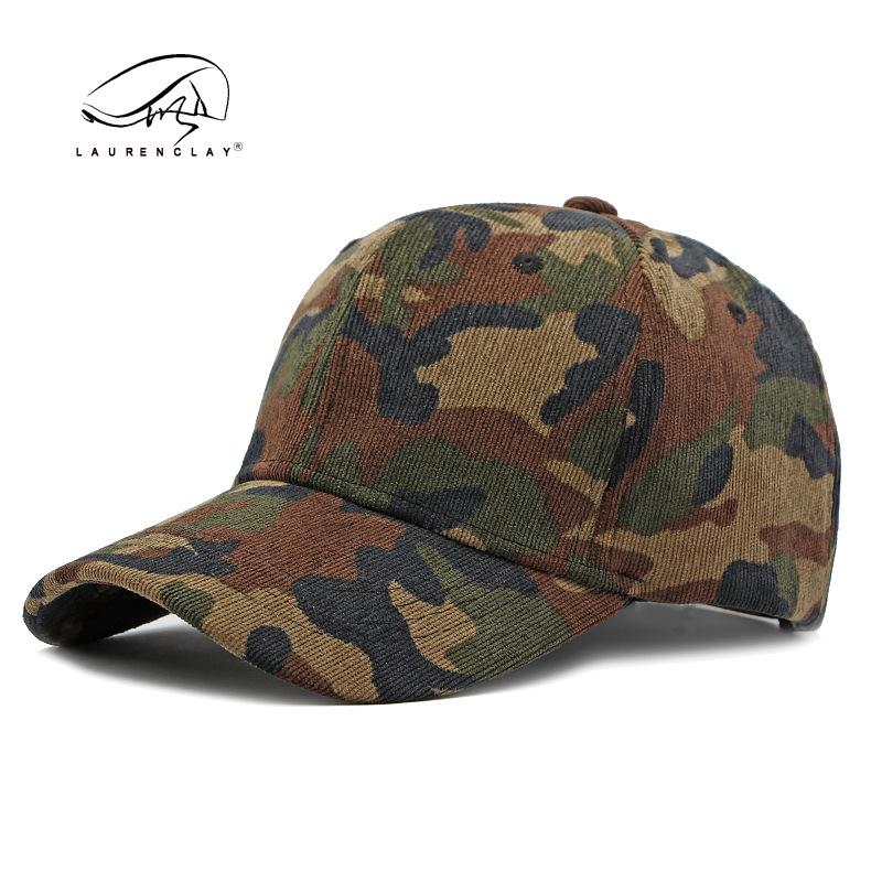 Hats Men and Women Autumn and Winter New Hard Top Corduroy Baseball Cap Camouflage Cap Tide