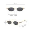 Women Men Metal Blue Light Blocking Small Oval Glasses Frame Lightweight Fashionable Eyewear for Daily Computer Use