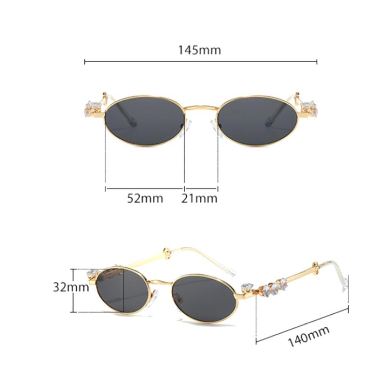 Women Men Metal Blue Light Blocking Small Oval Glasses Frame Lightweight Fashionable Eyewear for Daily Computer Use