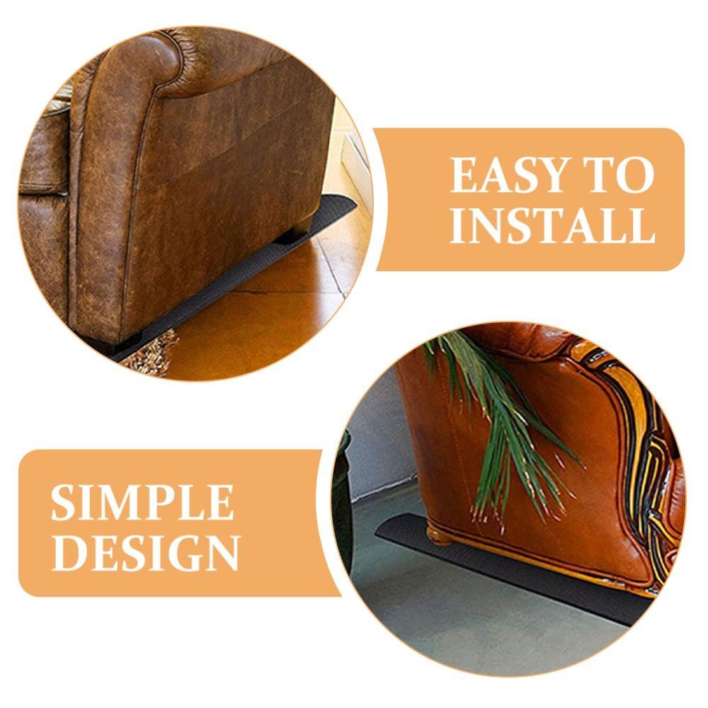 2Pcs Non Slip Rubber Rail Pads Durable Anti Skid Furniture Pad Anti-slip Pad  for Hardwood Floors