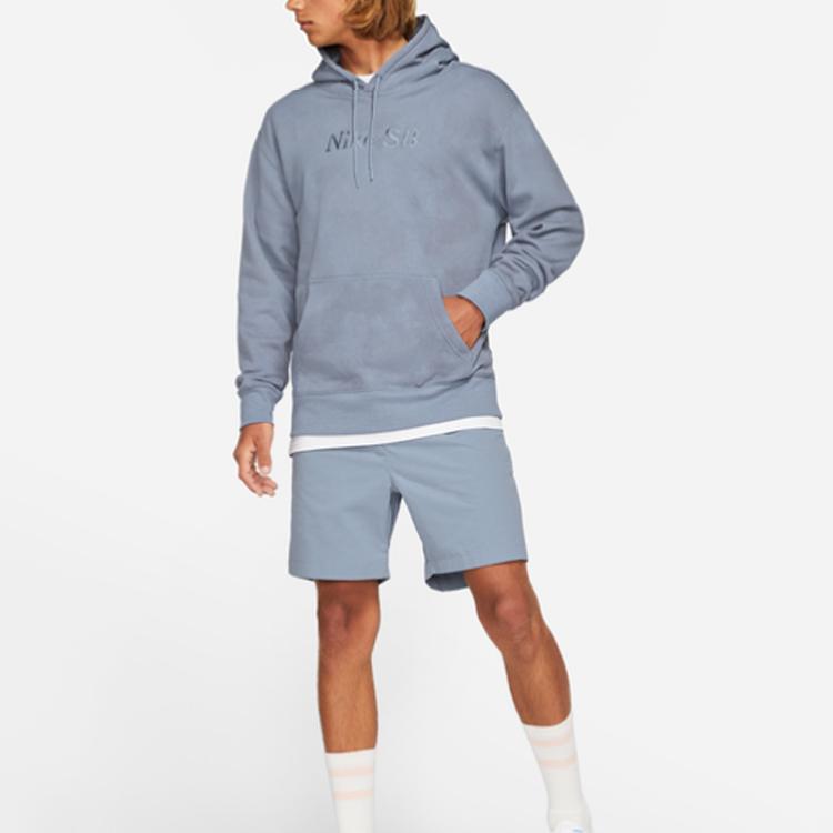 Nike Hanorac cu glugă și imprimeu cu litere pentru bărbați, hanorac gri ardezie CW7254-493