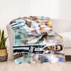 Football Stars Action Blanket Ultra-Soft Perfect for Livingroom Chair Seaside for All Seasons Playful Design Suitable for Gifting Relatives and Friend