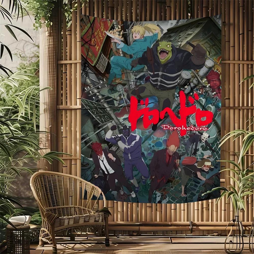 

Dorohedoro Cartoon Tapestry Hippie Flower Wall Carpets Dorm Decor Art Home Decor 74x94cm(29x37in)