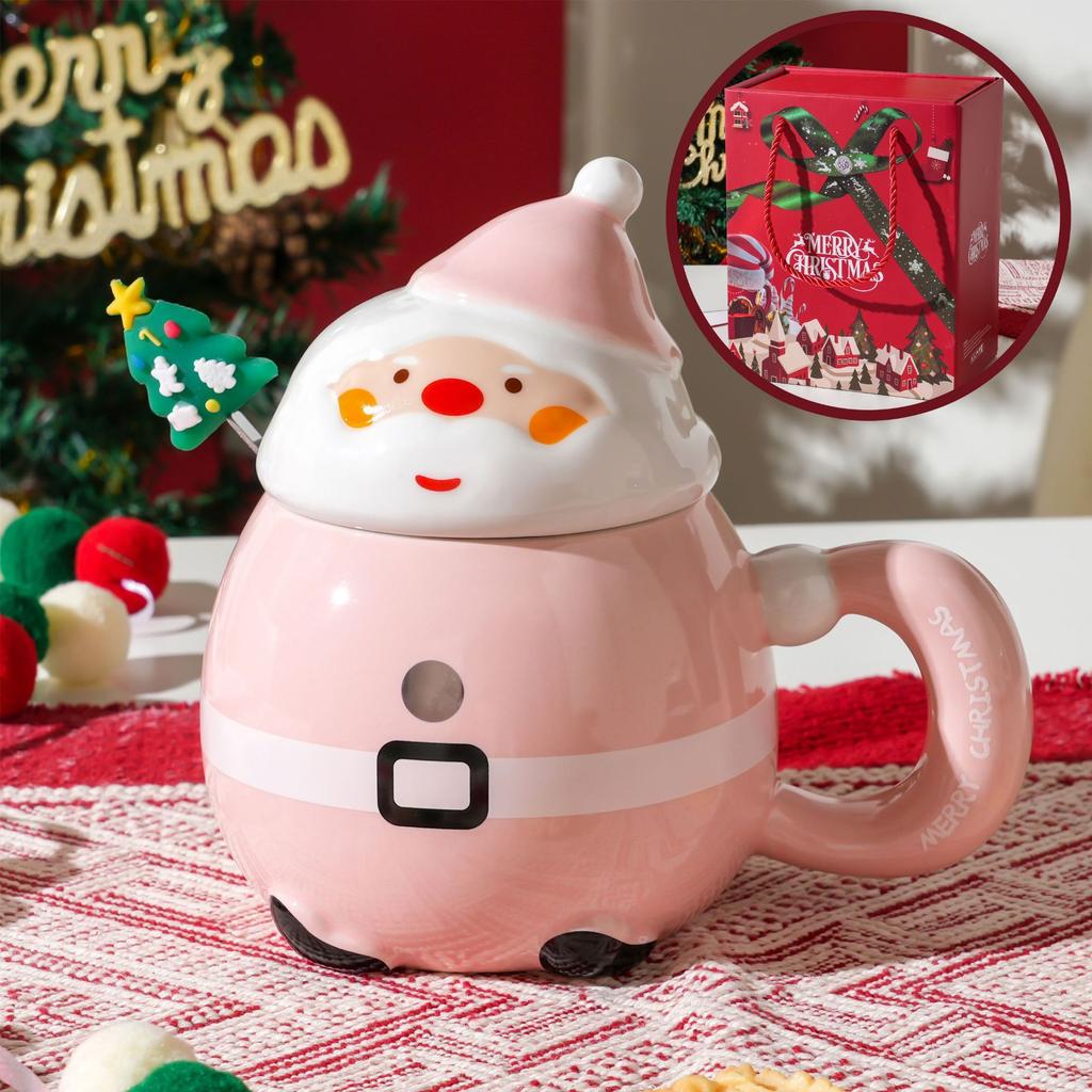 Christmas Gifts Creative Gifts Ceramic Mugs Large Capacity Business Men'S And Women'S Gifts Santa Claus High Value