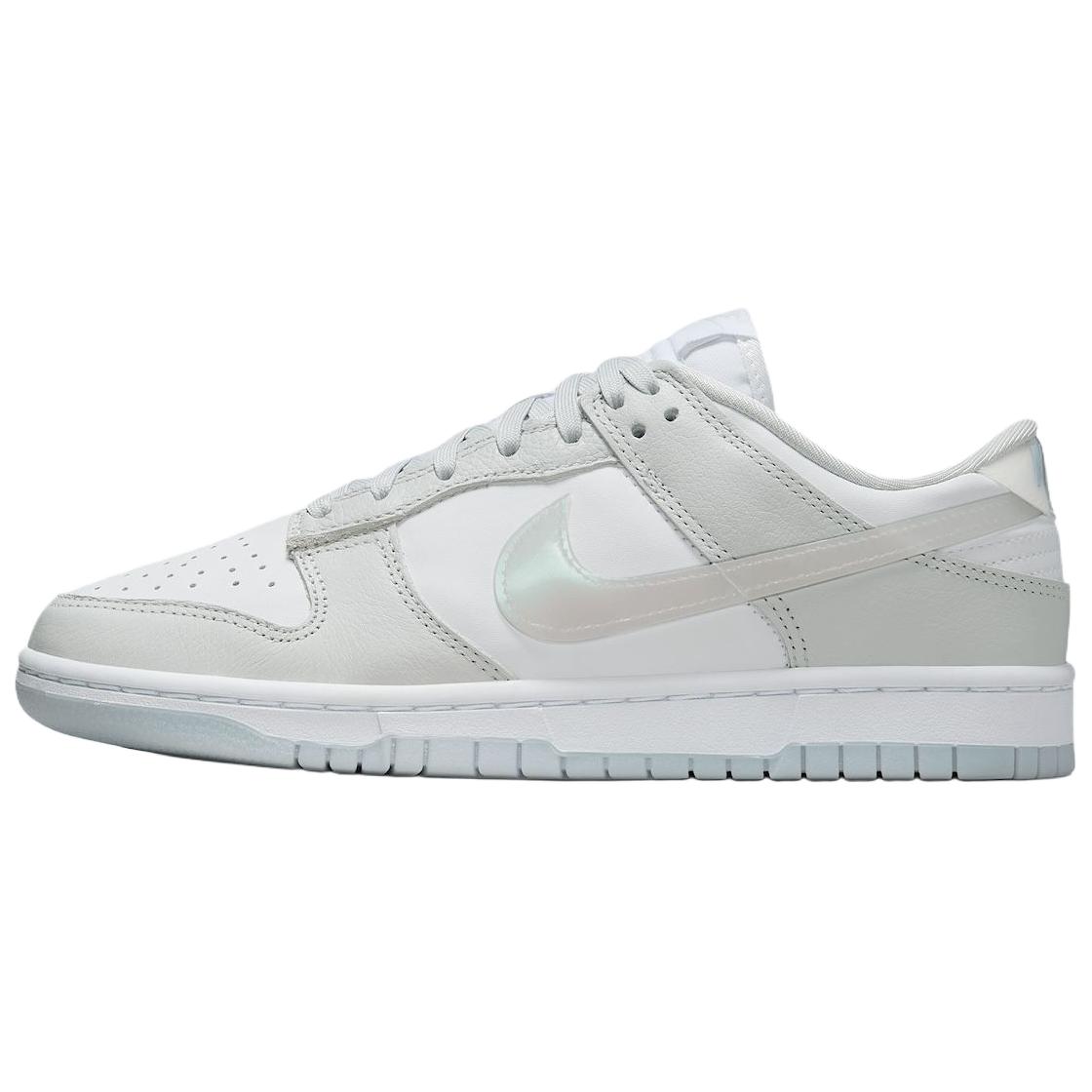 Nike Dunk Low Iridescent Swoosh Photon Dust White Blue Ice Multi Color Women HJ5787-001 35.5