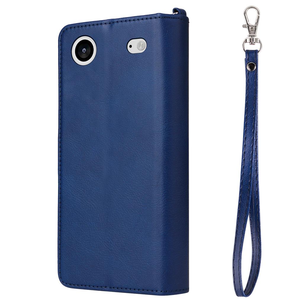 For iPhone 17 Air Magnetic Leather Case Mobile Cover with Detachable Zipper Wallet Strap