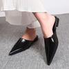 Summer Street Style Pointed Toe Slingback Mules Women Low Heel Elegant Party Dress Sandals