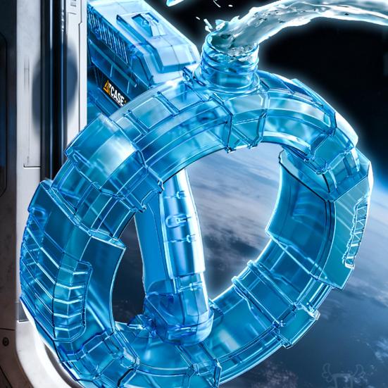 Rechargeable Electric Water Shooter with 800ml Tank & 32ft Range Full-Auto Splash Tot with LED Lights Effect Summer Outdoor Toy for Kids Teens Adults