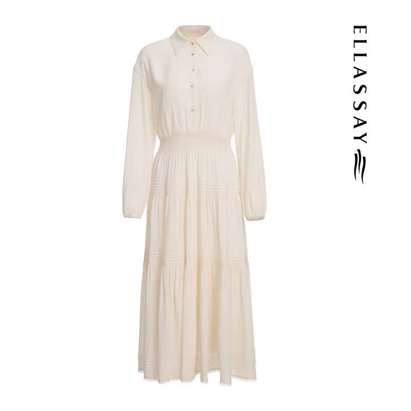 ELLASSAY EWB363Y01600 Simple Lace Hem Dress