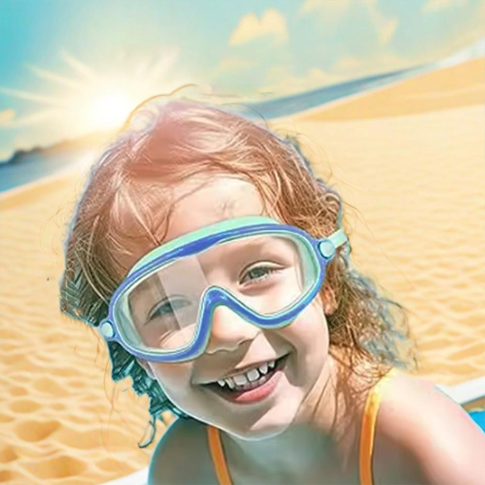 Kids Swimming Goggles No Leaking Pool Goggles with Ear Plugs Nose Clip for Children From 4 To 15 Years Old