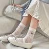 Tailor-made Sweet Lace Bow Long Socks Women Girls Summer Hollow Out Sock Casual Crew Loose Sox Mid Tube Thin Stockings