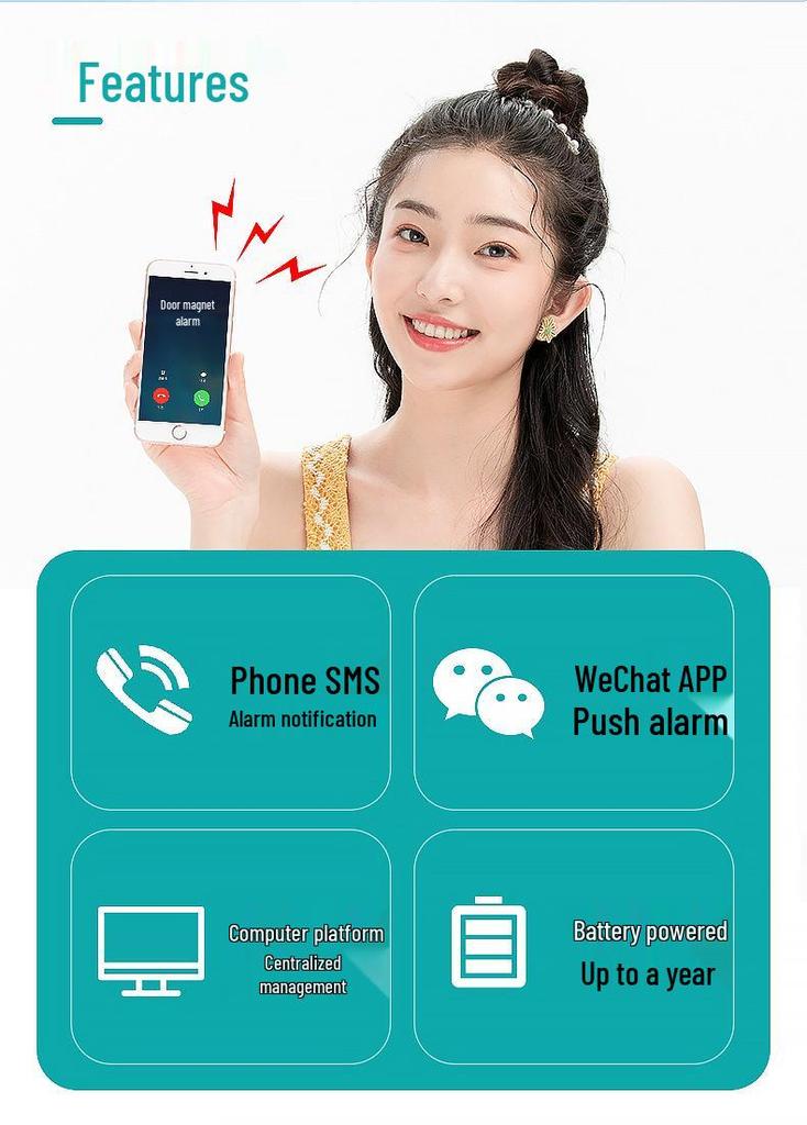Smart WiFi Anti-theft Door and Window Sensor Alarm
