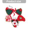 Holiday Dog Cats Neck Scarf with Christmas Character, Triangular Fabric Neckwear for Family Gathering, Seasonal Photos, and Pet Styling