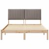 Bed Frame with Headboard Brown 135 X 190 Cm Solid Pine Wood