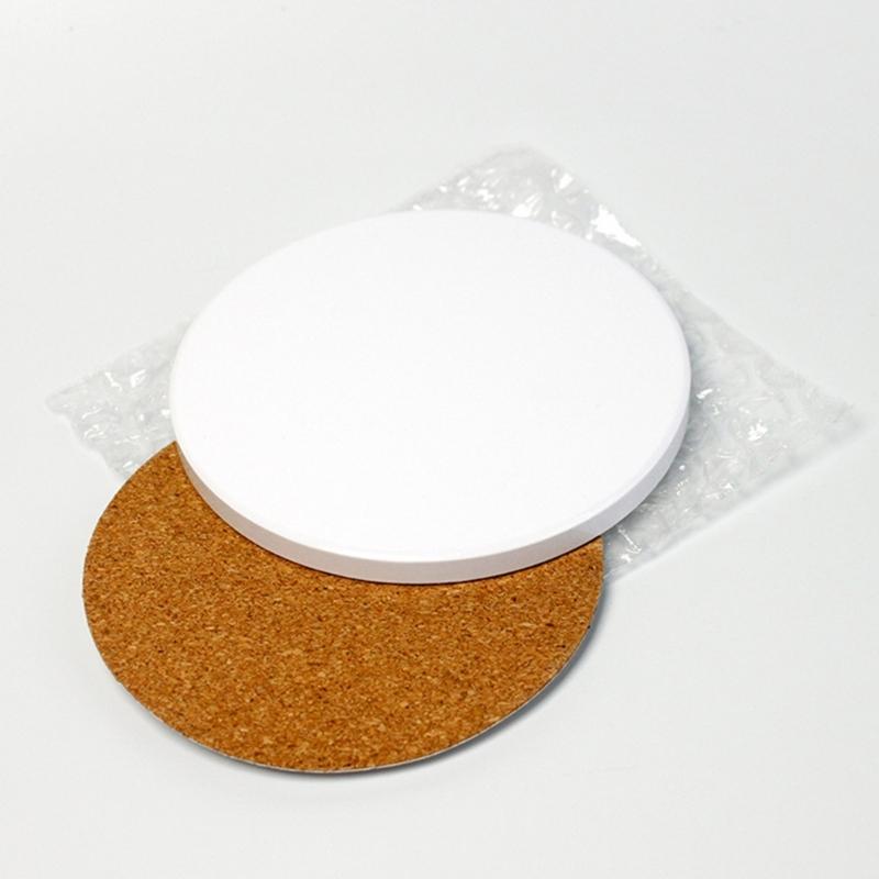 DIY Painting Coaster Cup Holders for Drinks Ceramic Car Coaster Car Product Round Sublimation Coaster Car Coaster