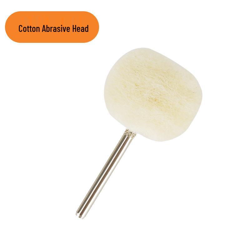 Nylon Fiber Scouring Pad with Handle - Mini Wool Round Head Polishing Brush for Woodworking