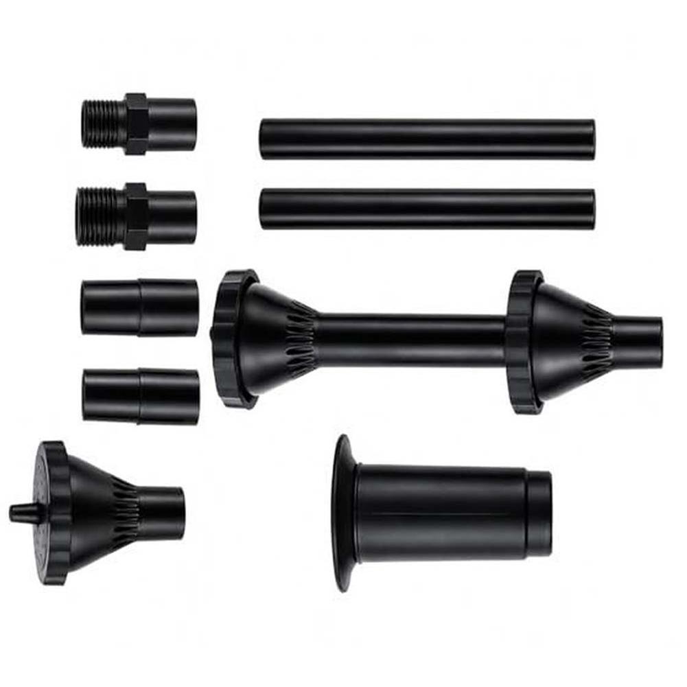 9 Component Fountain Nozzle System Compatible with Submersible Pumps for Pond Aquarium and Outdoor Fountain Water Circulation