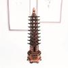 Feng Shui 9-Levels Alloy 3D Model Chinese Wenchang Pagoda Tower Crafts Statue Souvenir Home Decoration Metal Handicraft