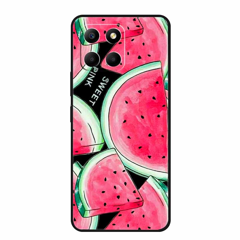 Cartoon Case For Honor X7c X8c X8b X5b Plus Play 9A X6b X6c Phone Case X 8 7 6 C Coque Cute Cat Black Silicone Soft Back Cover