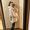 Fur Coat Women's Autumn And Winter Warm Suit Collar Imitation Fur Coat Medium Long Fox Fur Coat