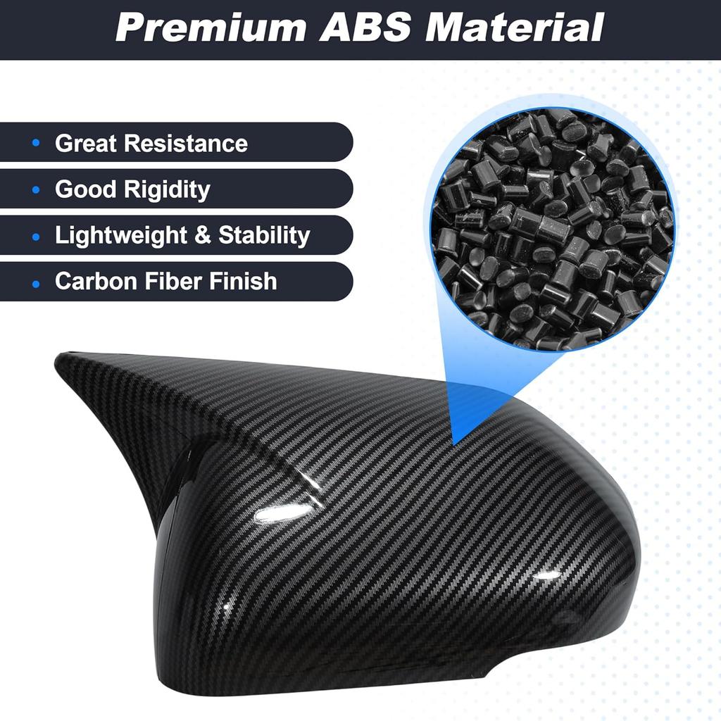 Motoforti 2PCS Left Right Side Ox Horn Wing Mirror Cover Cap for Ford Explorer 2020-2024, Car Rear View Mirror Cover, Exterior Door Mirror Housing,