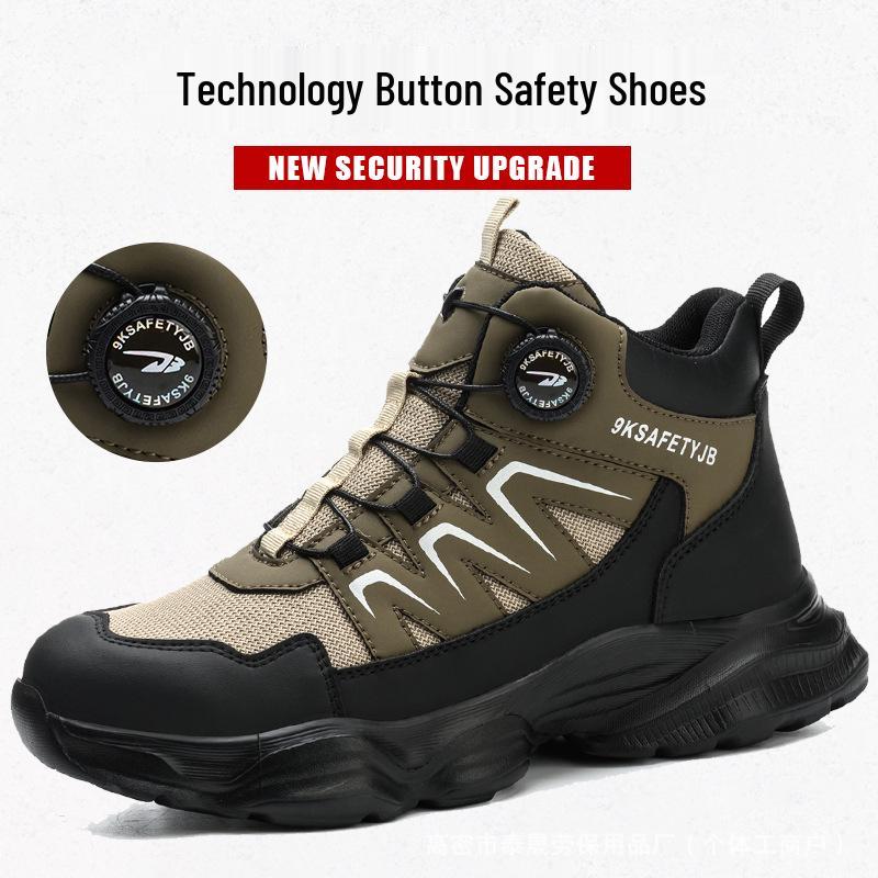 Steel Toe High-Top Work Shoes - Wear-Resistant, Anti-Smash, Anti-Puncture Safety Shoes 46