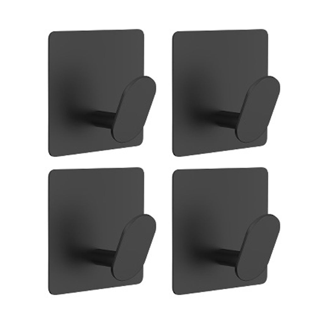1/4pcs Stainless Steel Adhesive Wall Hooks for Bathroom Kitchen Towel Key And Clothes Hanger Organizer Strong And Durable