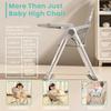 Baby Folding Booster Seat High Chair For Dining, Baby Toddler Portable Feeding Seat for Children 6 Months to 3 Years Approx